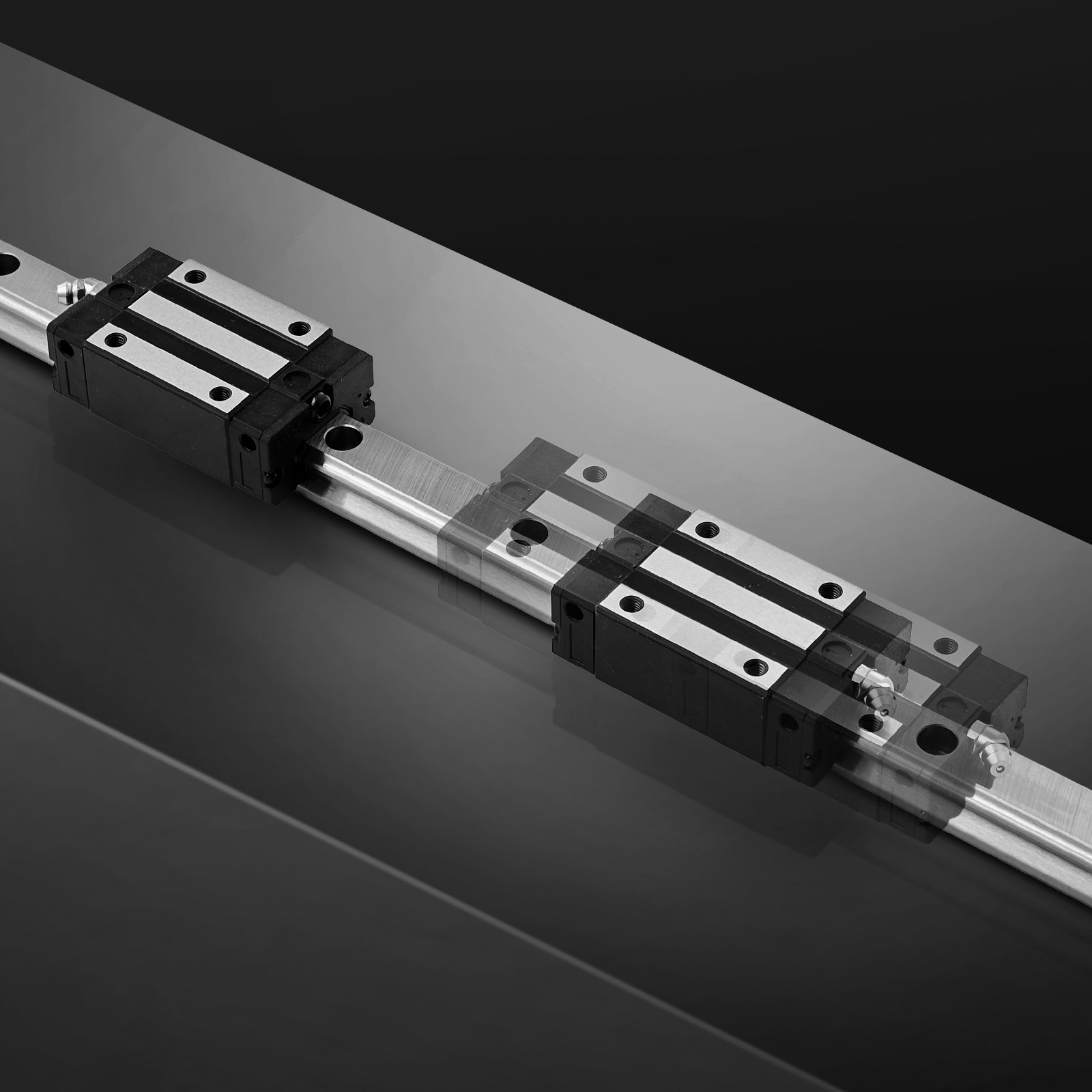 VEVOR Kit de Riel de Guía Lineal HGR20 2 Rieles 1000 mm, Eje Lineal con 4 Bloques Deslizantes con Rodamientos, Antioxidante y de Alta Precisión, para Bricolaje, Fresadoras CNC, Tornos, Impresoras 3D
