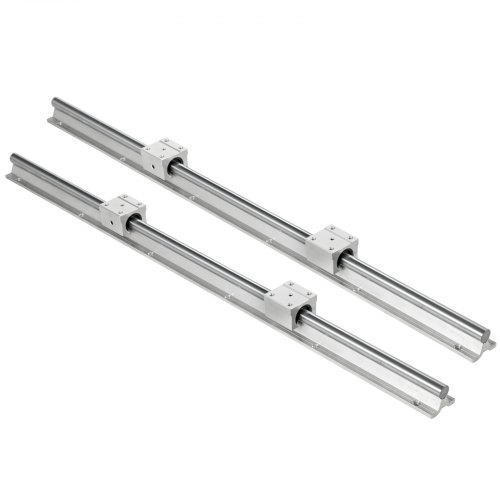 VEVOR Juego de Rieles Lineales 2PCS 1200mm SBR16 4PCS SBR16UU Bloque para Máquinas CNC Buenos para Enrutadores de Bricolaje Molinos Tornos Ampliamente Utilizados en La Maquinaria