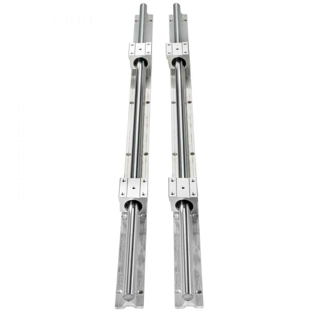 VEVOR Guia Lineal Juego de Rieles Lineales 2PCS 1200mm SBR16 4PCS SBR16UU Bloque para Máquinas Cnc Buenos para Enrutadores de Bricolaje Molinos Tornos