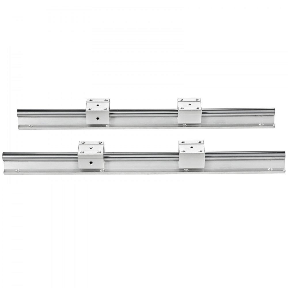 VEVOR Guia Lineal Juego de rieles lineales SBR16-300mm 2uds 300mm SBR16 4uds SBR16UU Bloque para máquinas de Cnc para Enrutadores de bricolaje Molinos