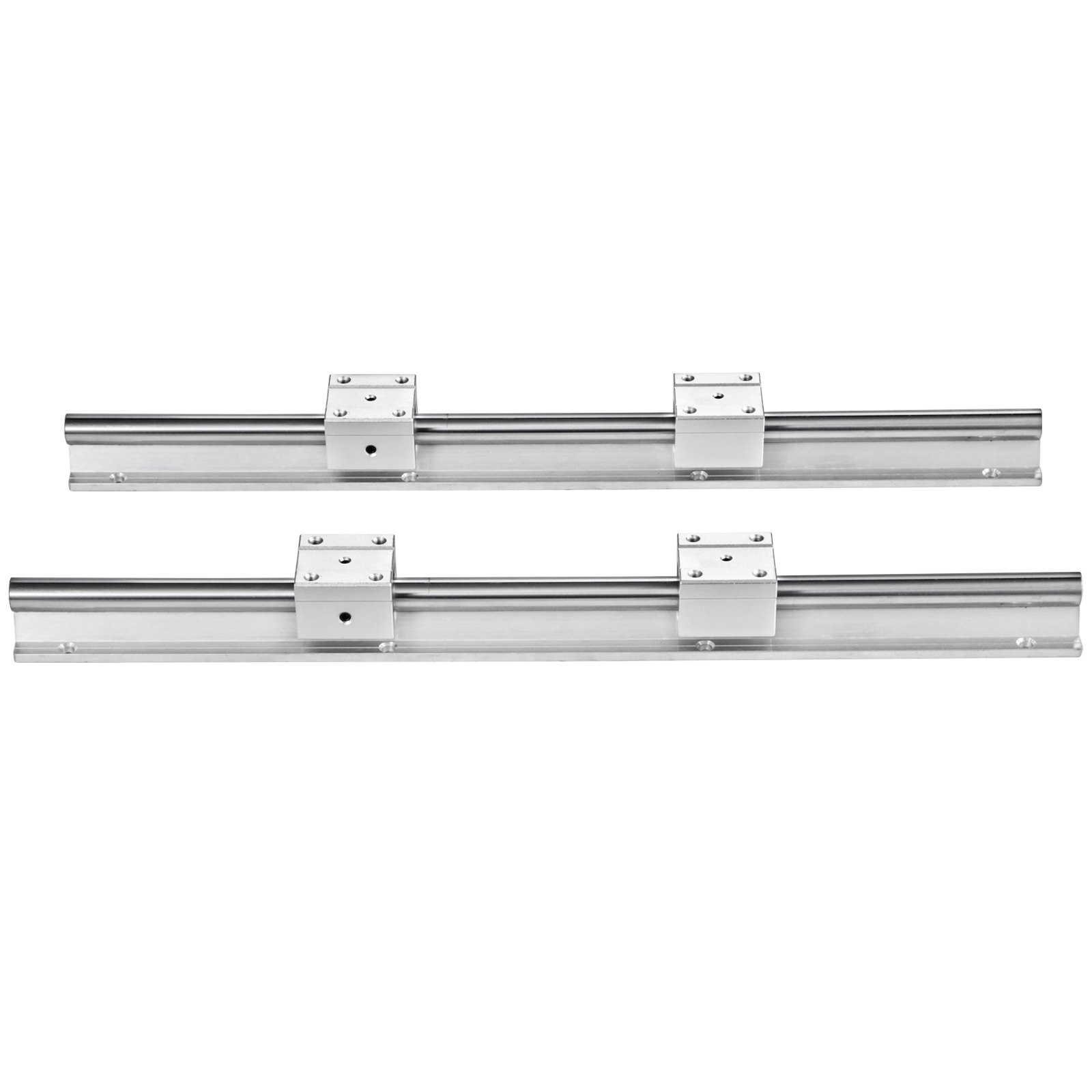 VEVOR Guia Lineal Juego de rieles lineales SBR16-300mm 2uds 300mm SBR16 4uds SBR16UU Bloque para máquinas de Cnc para Enrutadores de bricolaje Molinos