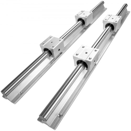 VEVOR Guia Lineal 2PCS 400mm SBR16 4PCS SBR16UU Bloque para Máquinas Cnc Perfectas para Enrutadores de Bricolaje Molinos Tornos Ampliamente