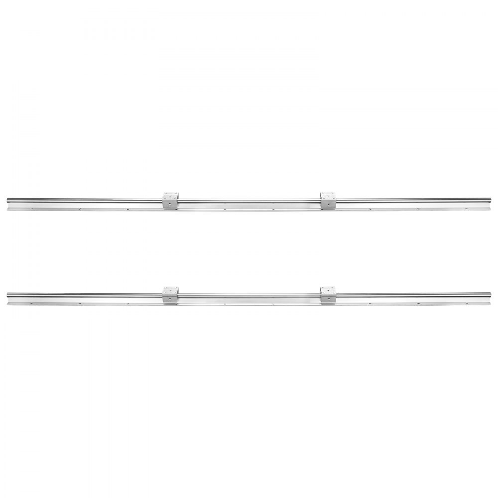 VEVOR Linear Guide Rail, 2 pcs. SBR16-1500mm Carbon Steel Aluminum Guide Rail with 4pcs. SBR16UU Sliding Blocks, Linear Bearings, CNC Parts for 3D Printers, Milling/Turning Machines