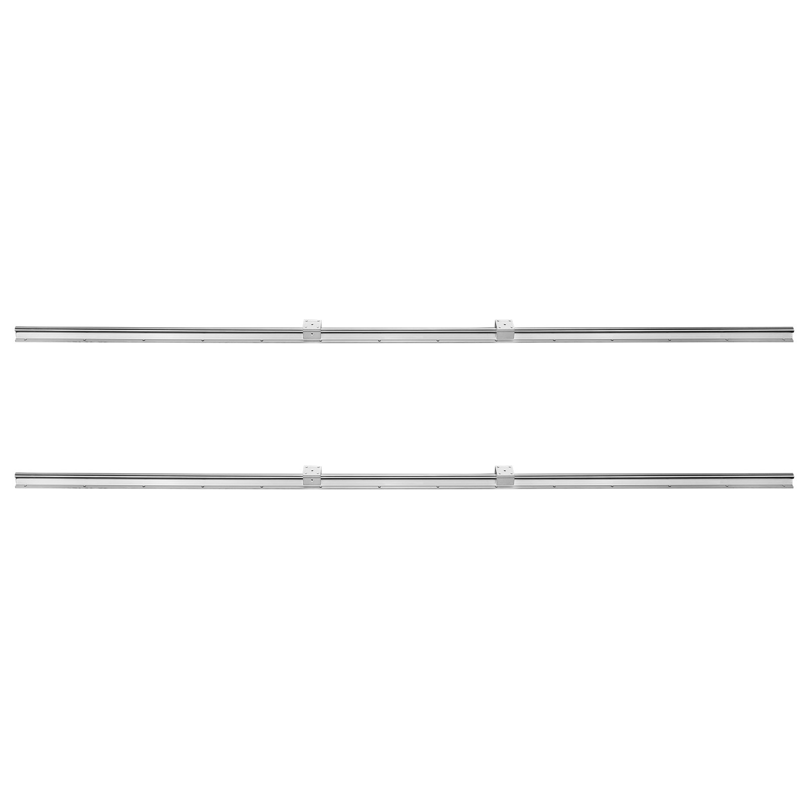 VEVOR Linear Guide Rail Set, SBR16 2000 mm, 2 pieces 78.7 inch/2000 mm SBR16 guide rails and 4 pieces SBR16UU sliding blocks, linear rails and bearing set for automated machines, DIY project, CNC milling machines