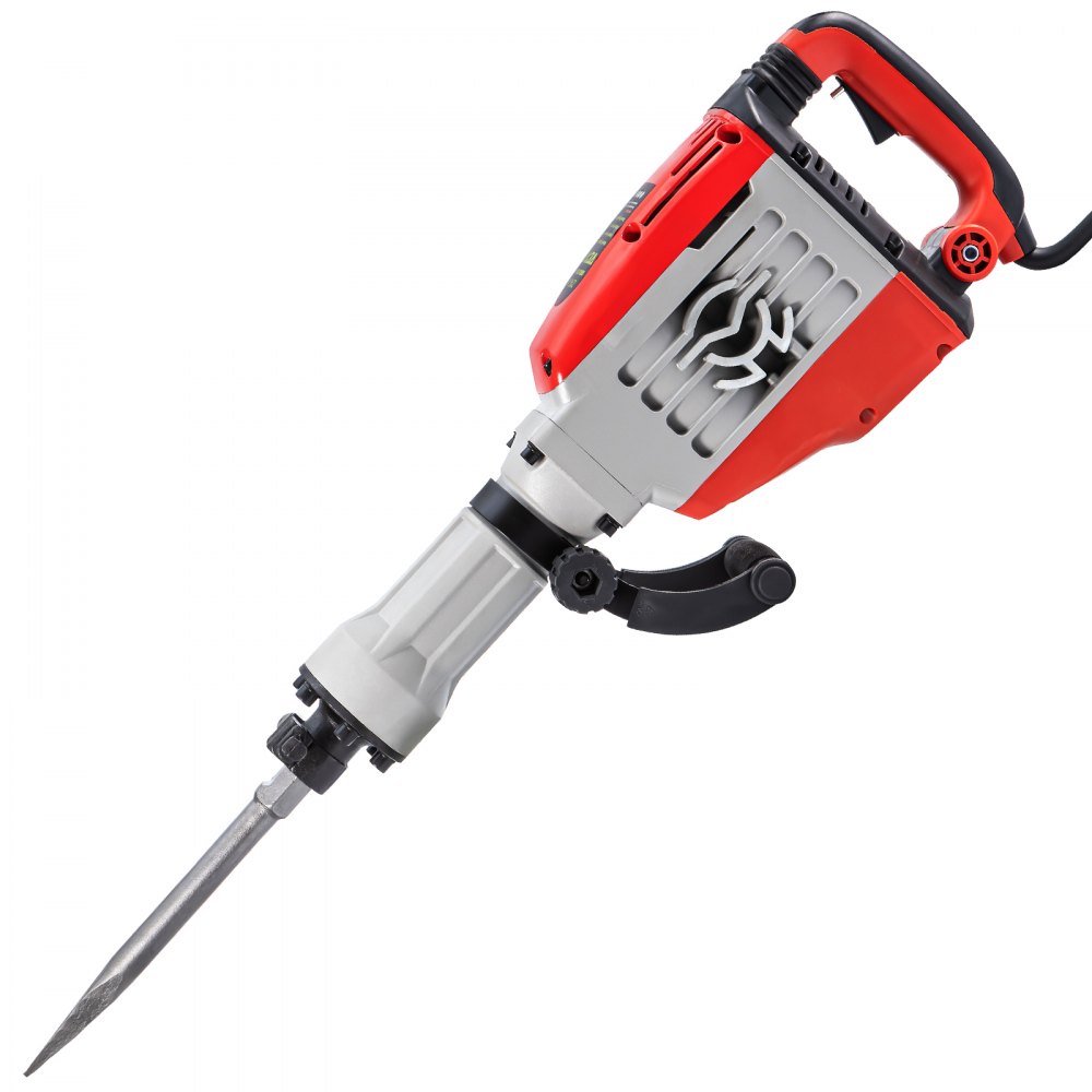 VEVOR Martillo Demoledor Eléctrico 1800 BPM 95 A Martillo de Demolición 3800 W 220V / 60Hz Martillo de Demolición para Hormigón con 4 Cinceles Reemplazables Llaves y Mango Ergonómico Giratorio de 360°