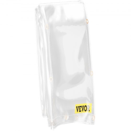 VEVOR Lona Impermeable Transparente de PVC Lona de Protección con Ojales 2,4x3,7m Lona Resistente Espesor de 0,5 mm Lona Cubierta Protectora Resistente al Agua y al Desgaste para Camping Jardín Garaje