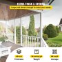 VEVOR Lona Impermeable Transparente de PVC Lona de Protección con Ojales 2,4x3,7m Lona Resistente Espesor de 0,5 mm Lona Cubierta Protectora Resistente al Agua y al Desgaste para Camping Jardín Garaje