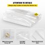 VEVOR Lona Impermeable Transparente de PVC Lona de Protección con Ojales 2,4x3,7m Lona Resistente Espesor de 0,5 mm Lona Cubierta Protectora Resistente al Agua y al Desgaste para Camping Jardín Garaje