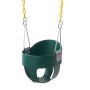 VEVOR Columpio para Niños con Respaldo Alto Cubo Completo Infantil Verde, para Patio Parque Interior Exterior, Capacidad de Carga 136 kg, Marco de Metal de Alta Resistencia, Asiento Ergonómico de EVA