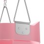 VEVOR Columpio para Bebés con Respaldo Alto Columpio Infantil Color Rosado, para Interior Exterior Patio Parque, Carga de 136 kg, Cadenas de Acero Galvanizado, Asiento de EVA, Protección Triangular