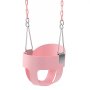 VEVOR Columpio para Bebés con Respaldo Alto Columpio Infantil Color Rosado, para Interior Exterior Patio Parque, Carga de 136 kg, Cadenas de Acero Galvanizado, Asiento de EVA, Protección Triangular