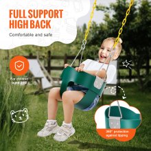 VEVOR Columpio para Niños con Respaldo Alto y Cubo Completo, Carga de 68 kg