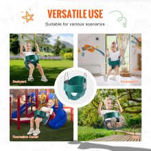 VEVOR Columpio para Niños con Respaldo Alto y Cubo Completo, Carga de 68 kg