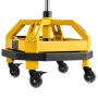 VEVOR Rolling Shop Stool with Wheels, 500-650 mm Adjustable Height, 360° Swivel, 150 kg Capacity, Garage Work Mechanic Stool with Backrest, Tool Tray Storage, Padded Seat Shop Chair, Black/Yellow