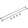 VEVOR Linear Guide Rail Set, SFC16 1000 mm, 2 pieces 39.4 inch/1000 mm SFC16 guide rails, 4 pieces SC16 sliding blocks, 4 pieces rail supports, linear rails and bearing set for automated machines, CNC DIY project