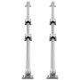 VEVOR Linear Guide Rail Set, SFC16 1000 mm, 2 pieces 39.4 inch/1000 mm SFC16 guide rails, 4 pieces SC16 sliding blocks, 4 pieces rail supports, linear rails and bearing set for automated machines, CNC DIY project