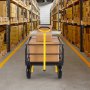 VEVOR 2 en 1 Carrito de Jardín de Acero de 2225 x 760 x 775 mm con Neumáticos Todoterreno de 13", Laterales de Malla Extraíbles y Manija Giratoria de 180°,  Carga de 635,03 kg, Amarillo y Negro