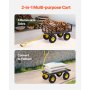 VEVOR Carrito de Jardín 1700 x 480 x 515 mm Carga de 226,8 kg, Amarillo y Negro