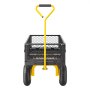 VEVOR Carrito Resistente de Jardín de Acero de 1700 x 480 x 515 mm con Neumáticos de 10", Laterales de Malla Extraíbles y Manija Giratoria de 180°, Capacidad de Carga de 226,80 kg, Amarillo y Negro