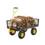 VEVOR Carrito de Jardín 1840 x 560 x 535 mm Carga de 408,23 kg, Amarillo y Negro
