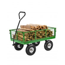 VEVOR Carrito de Jardín de Acero de 1840 x 560 x 535 mm Carga de 408,23kg, Verde