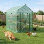VEVOR Invernadero de Exterior 137 x 206 x 196 cm, Invernadero de Jardín con Puerta Enrollable y 2 Ventanas, Estantes de 3 Niveles, Cubierta de PE, Vivero Casero para Plantas Verduras Flores, Verde