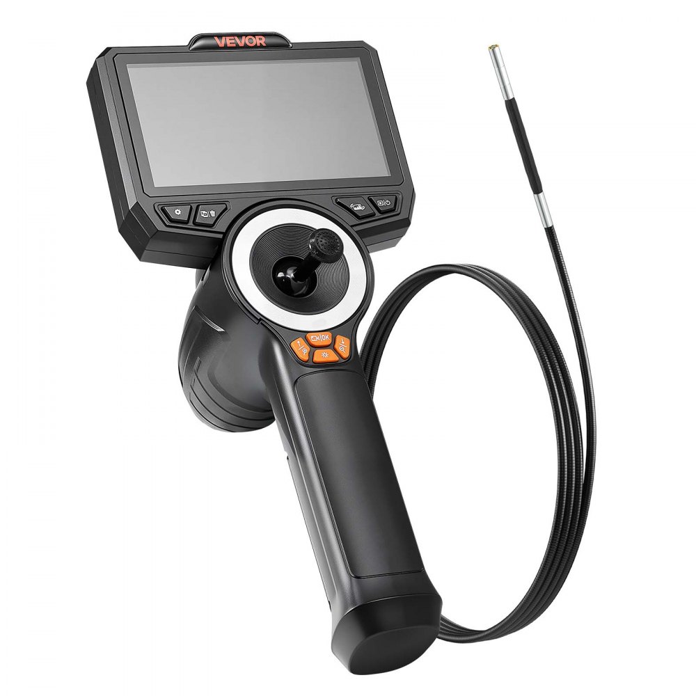 VEVOR Endoscopio Cámara de Inspección de 360° Articulado en 4 Direcciones con Pantalla IPS, Luces LED, Sonda de 3,9 mm, 32 GB, Cable de 1,5 m, Zoom Multinivel, 3000 mAh, para Fontanería y Automoción