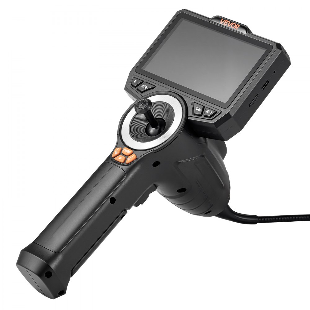 VEVOR Endoscopio Cámara de Inspección de 360° Articulado en 4 Direcciones con Pantalla IPS, Cable de 1,5 m, Sonda de 6,2 mm, 32 GB, 3000 mAh, Luces LED, Zoom Multinivel, para Fontanería y Automoción