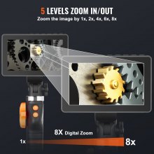 VEVOR Endoscopio Cámara Junta Endoscopio 2 Vías 180° Inspección Industrial 1080P