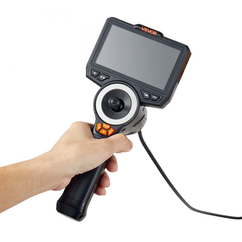 VEVOR Endoscopio Cámara de Inspección de 360° Articulado en 4 Direcciones con Pantalla IPS, 3000 mAh, Sonda de 8 mm, 32 GB, Cable de 1,5 m, Luces LED, Zoom Multinivel, para Automoción y Fontanería