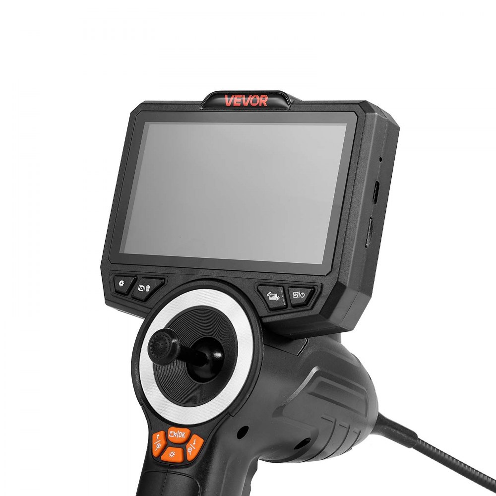 VEVOR Endoscopio Cámara de Inspección de 360° Articulado en 4 Direcciones con Pantalla IPS, 3000 mAh, Sonda de 8 mm, 32 GB, Cable de 1,5 m, Luces LED, Zoom Multinivel, para Automoción y Fontanería