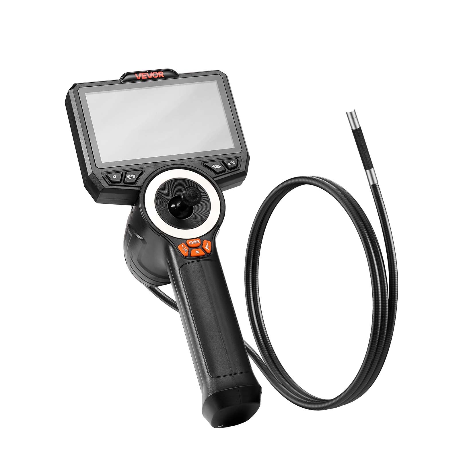 VEVOR Endoscopio Cámara de Inspección de 360° Articulado en 4 Direcciones con Pantalla IPS, 3000 mAh, Sonda de 8 mm, 32 GB, Cable de 1,5 m, Luces LED, Zoom Multinivel, para Automoción y Fontanería