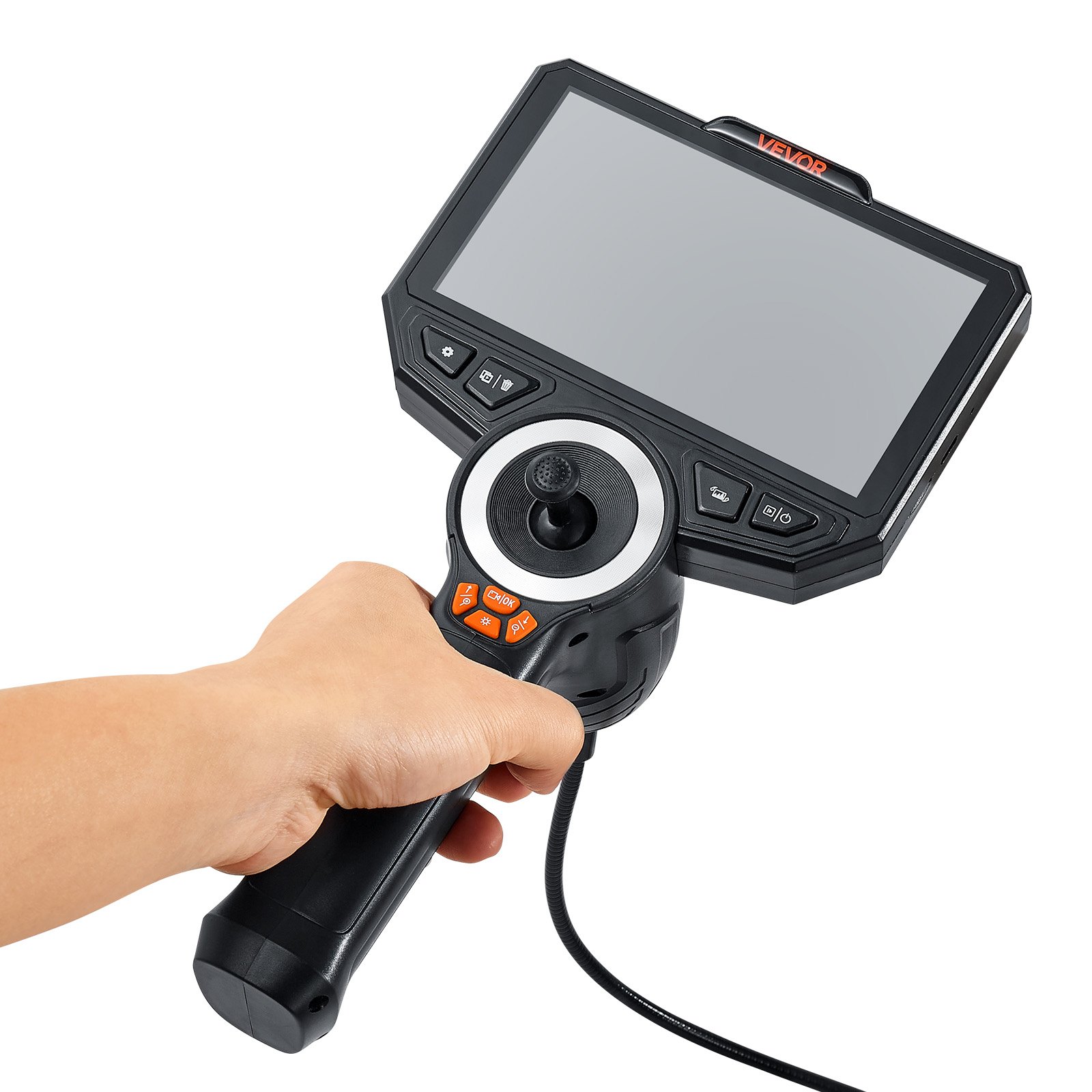 VEVOR Endoscopio Cámara de Inspección de 360° Articulado en 4 Direcciones con Pantalla IPS, Sonda de 6,2 mm, Batería 7000 mAh, Luces LED, 32 GB, Zoom Multinivel, para Espacios Reducidos Motores y HVAC