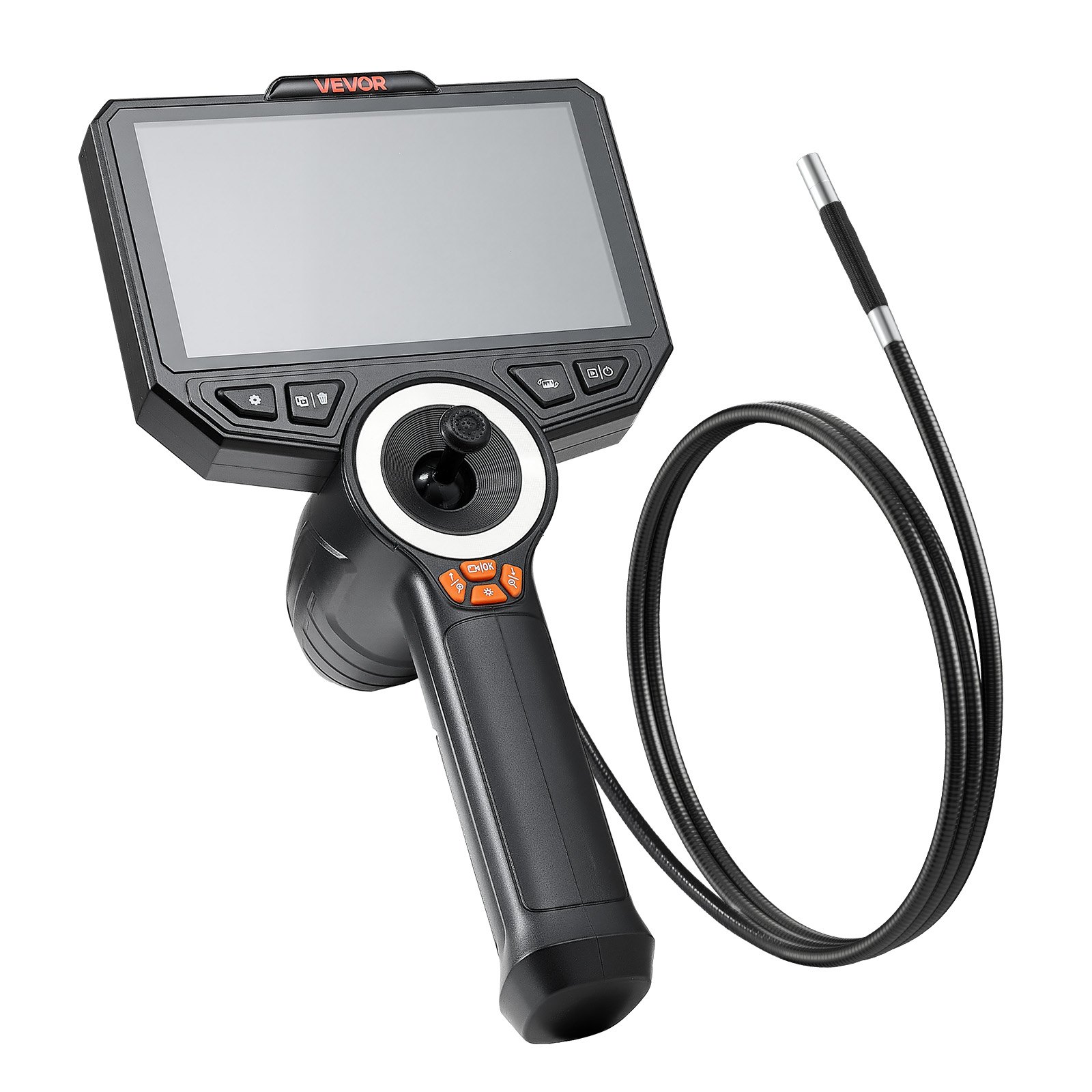 VEVOR Endoscopio Cámara de Inspección de 360° Articulado en 4 Direcciones con Pantalla IPS, Sonda de 6,2 mm, Batería 7000 mAh, Luces LED, 32 GB, Zoom Multinivel, para Espacios Reducidos Motores y HVAC