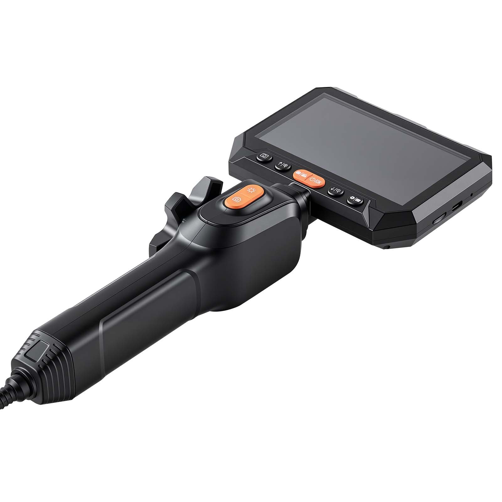 VEVOR Endoscopio Articulado 180°, Cámara de Inspección con Sonda de 3,9 mm, Pantalla IPS, Batería 5000 mAh, Zoom Multinivel, Cable de 1,5 m, 6 Luces LED, 32 GB, para Motores, HVAC y Espacios Reducidos