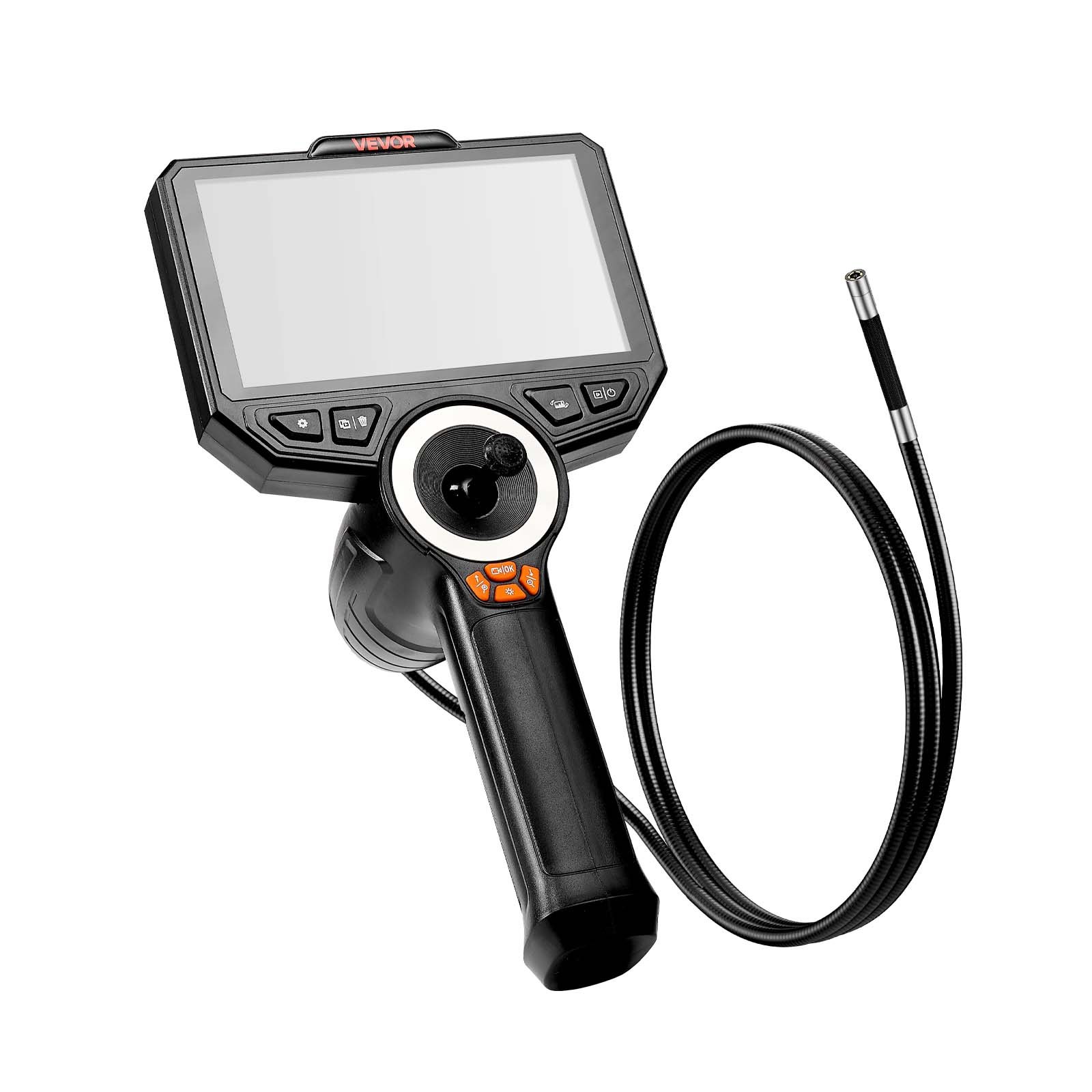 VEVOR Endoscopio Cámara de Inspección de 360° Articulado en 4 Direcciones con Pantalla IPS, Batería 7000 mAh, Sonda de 8 mm, 32 GB, Luces LED, Zoom Multinivel, para Espacios Reducidos, HVAC y Motores