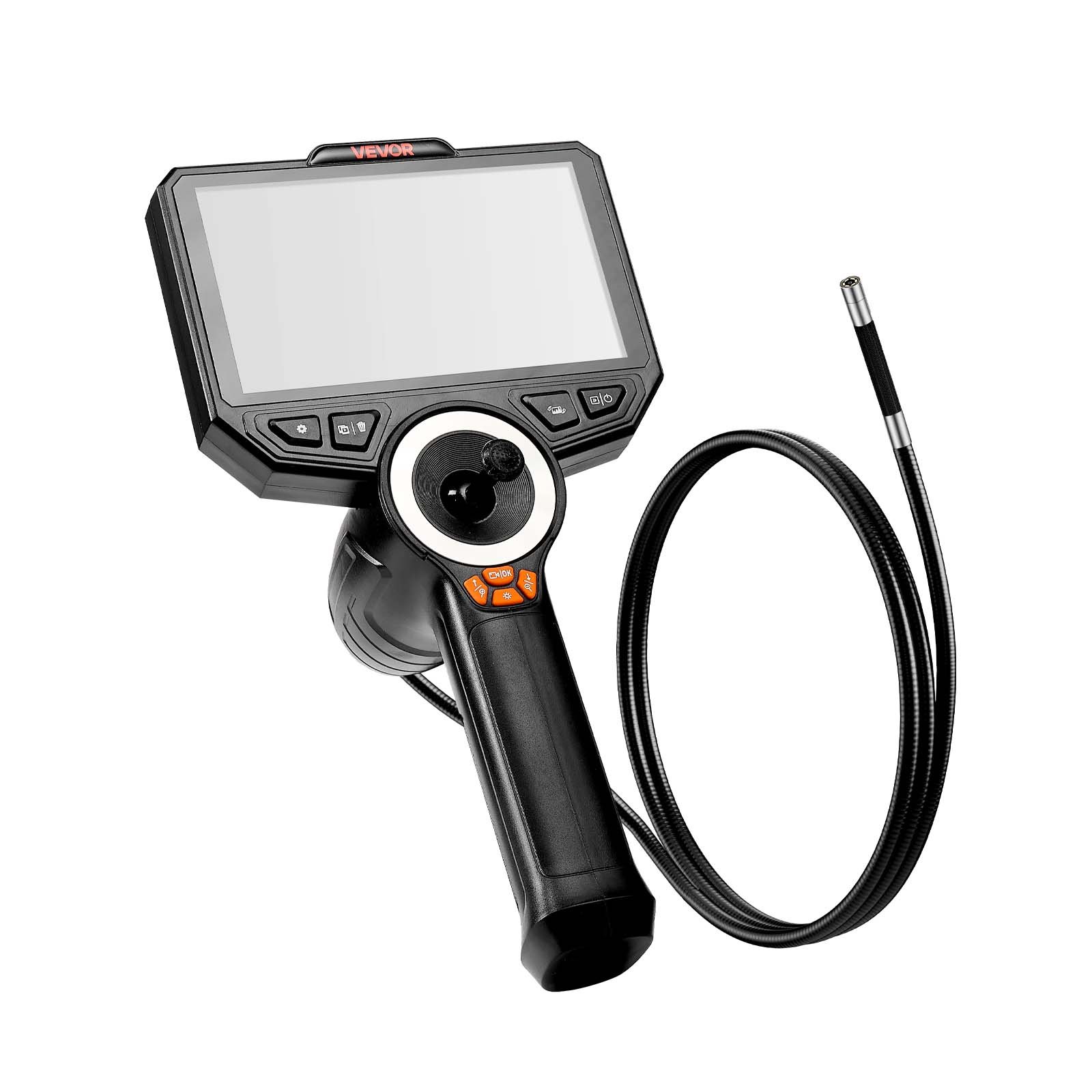 VEVOR Endoscopio Cámara de Inspección de 360° Articulado en 4 Direcciones con Pantalla IPS, Batería 7000 mAh, Sonda de 8 mm, 32 GB, Luces LED, Zoom Multinivel, para Espacios Reducidos, HVAC y Motores
