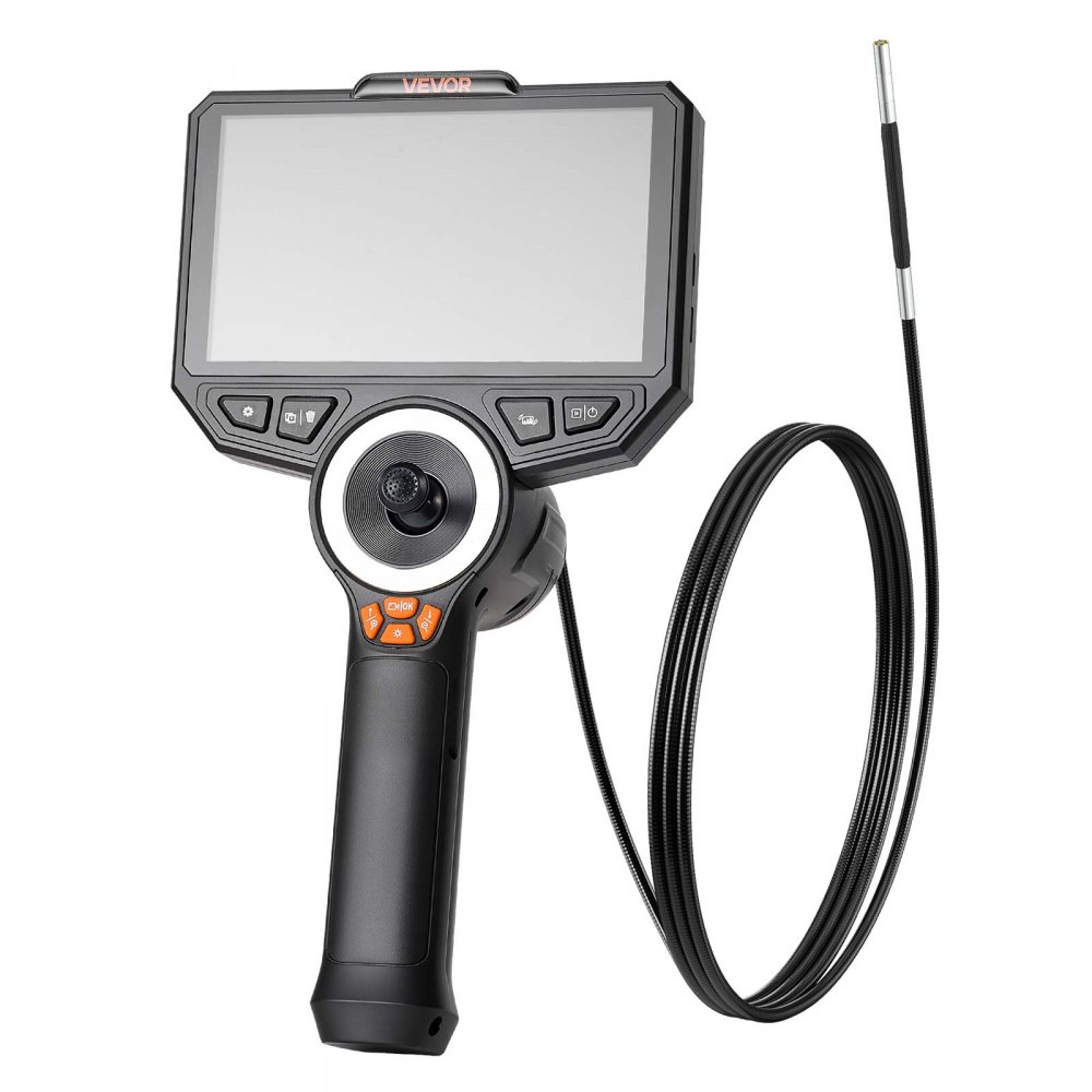 VEVOR Endoscopio Cámara de Inspección de 360° Articulado en 4 Direcciones con Pantalla IPS, Sonda de 3,9 mm, Batería 7000 mAh, Luces LED, 32 GB, Zoom Multinivel, para Motores Espacios Reducidos y HVAC