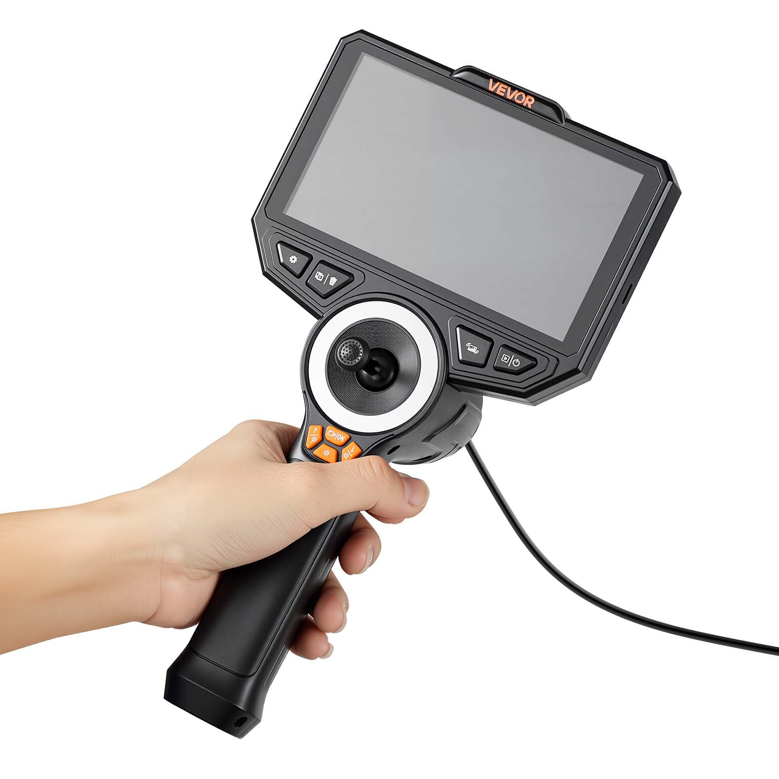 VEVOR Endoscopio Cámara de Inspección de 360° Articulado en 4 Direcciones con Pantalla IPS, Sonda de 3,9 mm, Batería 7000 mAh, Luces LED, 32 GB, Zoom Multinivel, para Motores Espacios Reducidos y HVAC