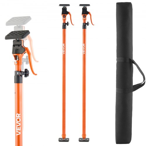 VEVOR Barra de Soporte para Elevador de Armarios, 2 Piezas, Ajustable 125-291 cm, Varilla Telescópica Rápida Resistente de Acero, Carga de 90 kg para Instalar Armarios y Levantar Paneles de Yeso