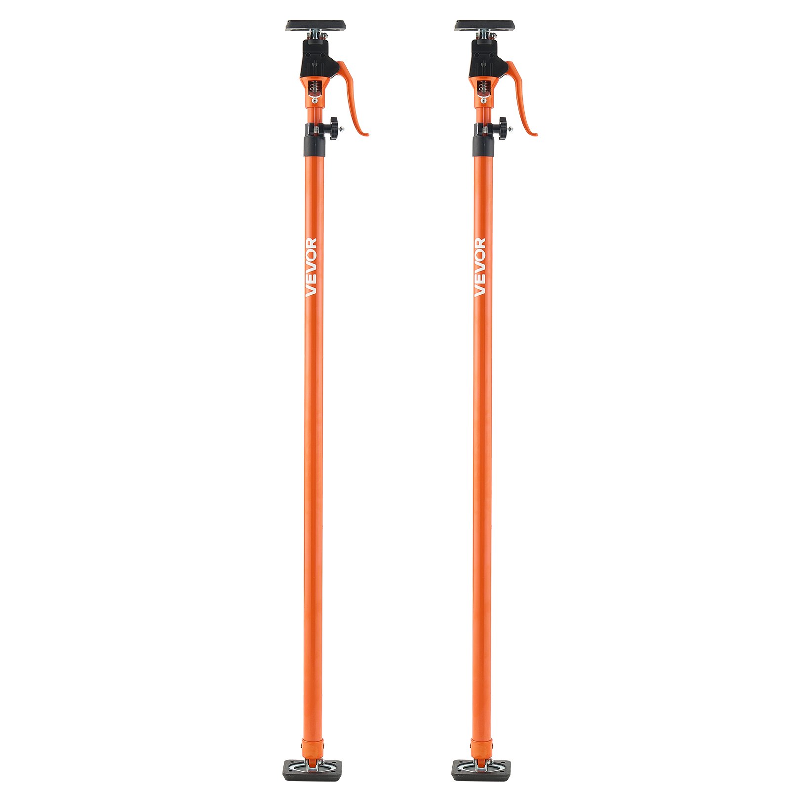 VEVOR Barra de Soporte para Elevador de Armarios, 2 Piezas, Ajustable 125-291 cm, Varilla Telescópica Rápida Resistente de Acero, Carga de 90 kg para Instalar Armarios y Levantar Paneles de Yeso