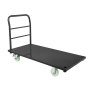 VEVOR Heavy Duty Platform Truck, 907.18 kg Capacity, Industrial Steel Flatbed Cart with Swivel Wheels and Handle, Platform Hand Push Truck Dolly, Easy Storage, for Luggage Moving, 1220 x 610 x 815 mm
