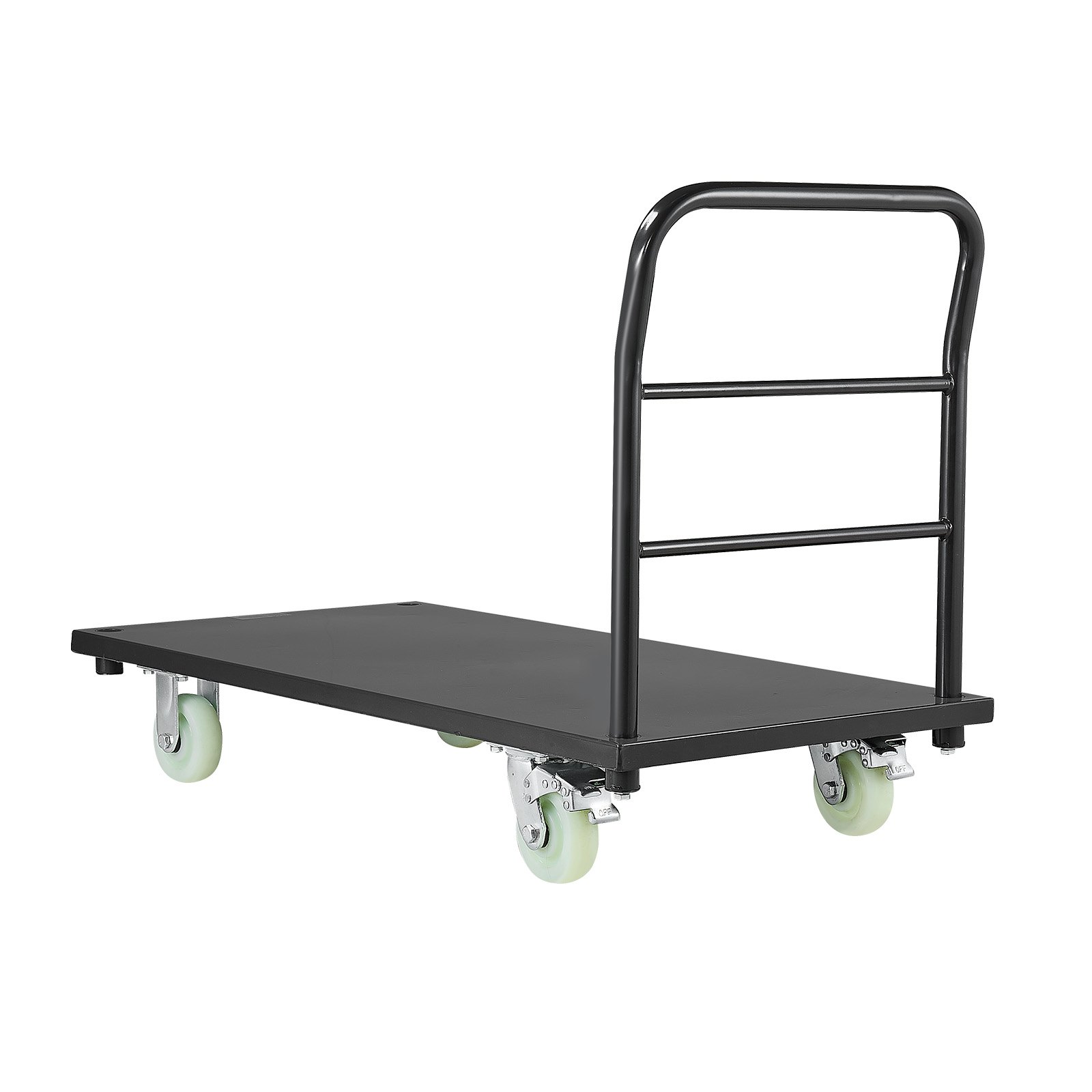 VEVOR Carro Plataforma Plegable 122 x 61 cm para Trabajo Pesado, Carretilla de Transporte Carga de 907 kg, Carrito Portaequipajes con Plataforma con Ruedas, para Tareas Domésticas, Almacén, Mudanza
