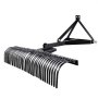 VEVOR Rastrillo para Tractor 183 cm de Ancho, Escarificador de Césped con 36 Púas de Acero, Ángulo Ajustable, con Enganche Tripuntal para Tractor de Categoría 1, para Limpieza Agrícola Jardinería