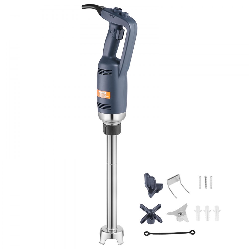 VEVOR Batidora de Mano 350 W 508 mm Licuadora de Inmersión Comercial de Alta Resistencia Velocidad Variable Hoja de Acero Inoxidable Batidora Portátil Versátil para Sopa Batido Puré Comida para Bebés
