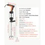 VEVOR Batidora de Inmersión 750W 53 cm Batidora de Mano de Alta Resistencia, para Restaurantes, con Motor de Cobre Puro, Cabezal de Acero Inoxidable de 3 Aspas, Velocidad Variable, para Sopas y Salsas