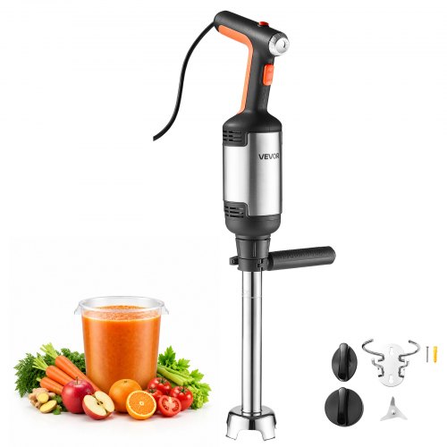 VEVOR Batidora de Inmersión 750W 36 cm Batidora de Mano de Alta Resistencia, para Restaurantes, con Motor de Cobre Puro, Cabezal de Acero Inoxidable de 3 Aspas, Velocidad Variable, para Sopas y Salsas