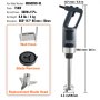 VEVOR Batidora de Mano 750 W 660 mm Licuadora de Inmersión Comercial de Alta Resistencia Velocidad Variable Hoja de Acero Inoxidable Batidora Portátil Versátil para Sopa Batido Puré Comida para Bebés