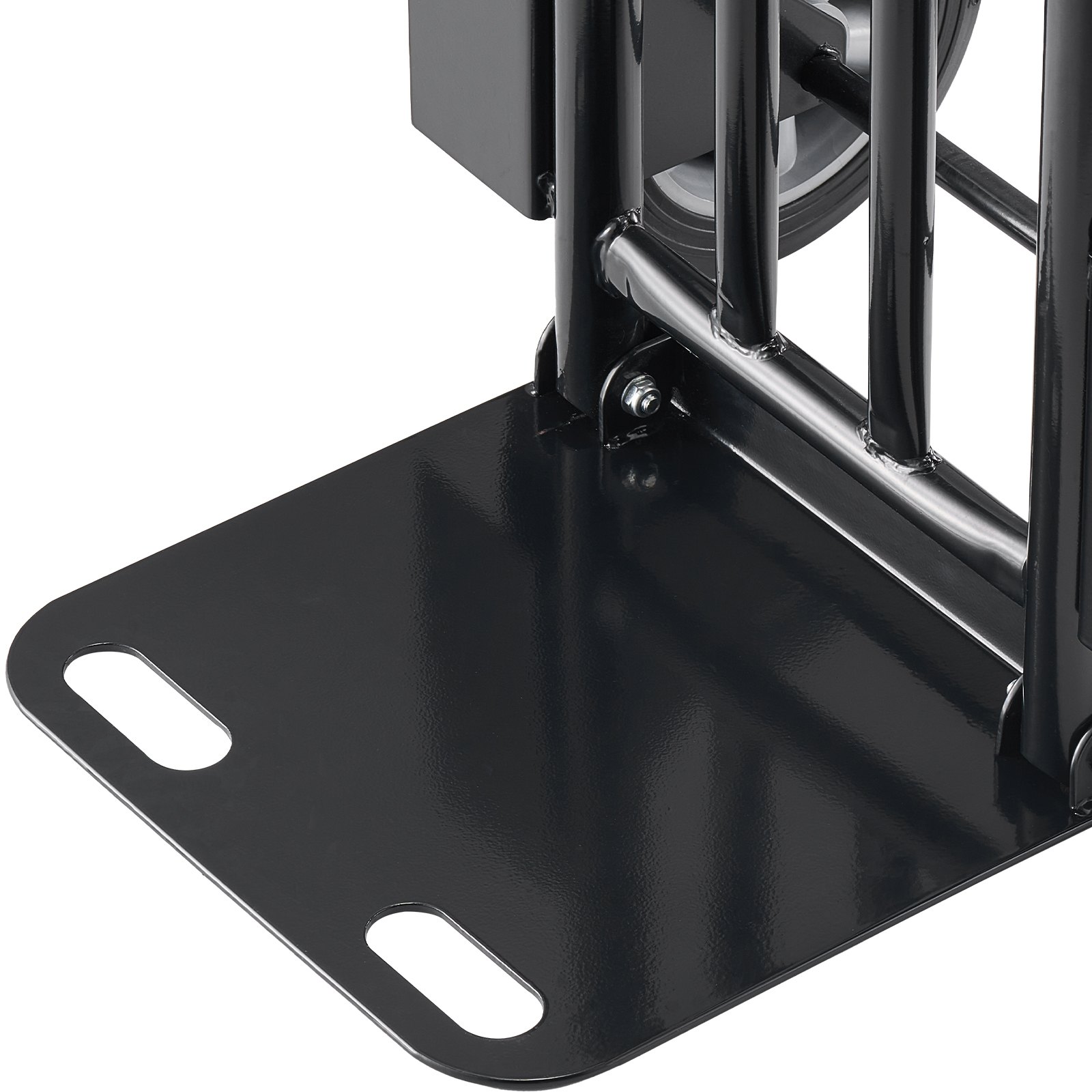 VEVOR Carretilla de Mano Móvil, Carga 272,1 kg, Portátil, Acero de Aleación, con Ruedas, Asa Telescópica y Correa de Amarre, para Uso en Casa, Oficina, Almacén y Supermercado, 48 x 46 x 120 cm
