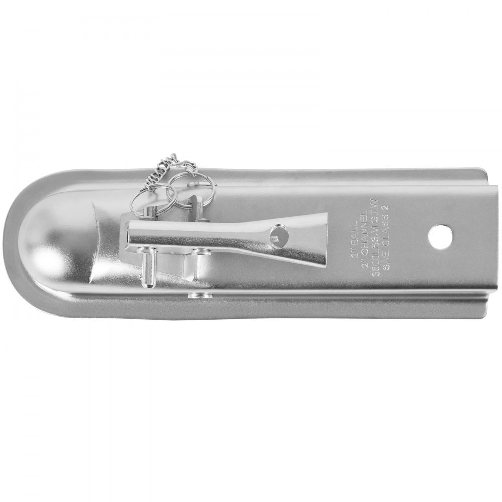 VEVOR Cabezal de Enganche para Remolque para Bola de Enganche Canal de 50,8 mm Carga de 1587,6 kg Acoplador de Lengüeta de Remolque Recto para Autocaravana, Furgoneta, SUV, Superficie Galvanizada